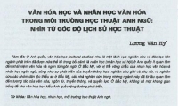 Lương Văn Hy. Văn ho&aacute; học v&agrave; nh&acirc;n học văn ho&aacute; trong m&ocirc;i trường học thuật Anh ngữ: nh&igrave;n từ g&oacute;c độ lịch sử học thuật