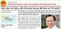 Độc lập văn h&oacute;a, yếu tố quan trọng để bảo vệ Tổ quốc