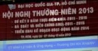 Trung t&acirc;m VHH LL &amp; ƯD nhận Bằng khen về th&agrave;nh t&iacute;ch hoạt động KH-CN năm học 2012-2013